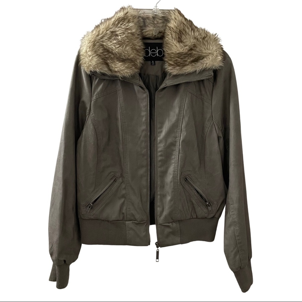 Deb Bomber Jacket with Faux Fur Collar - Picture 2 of 9